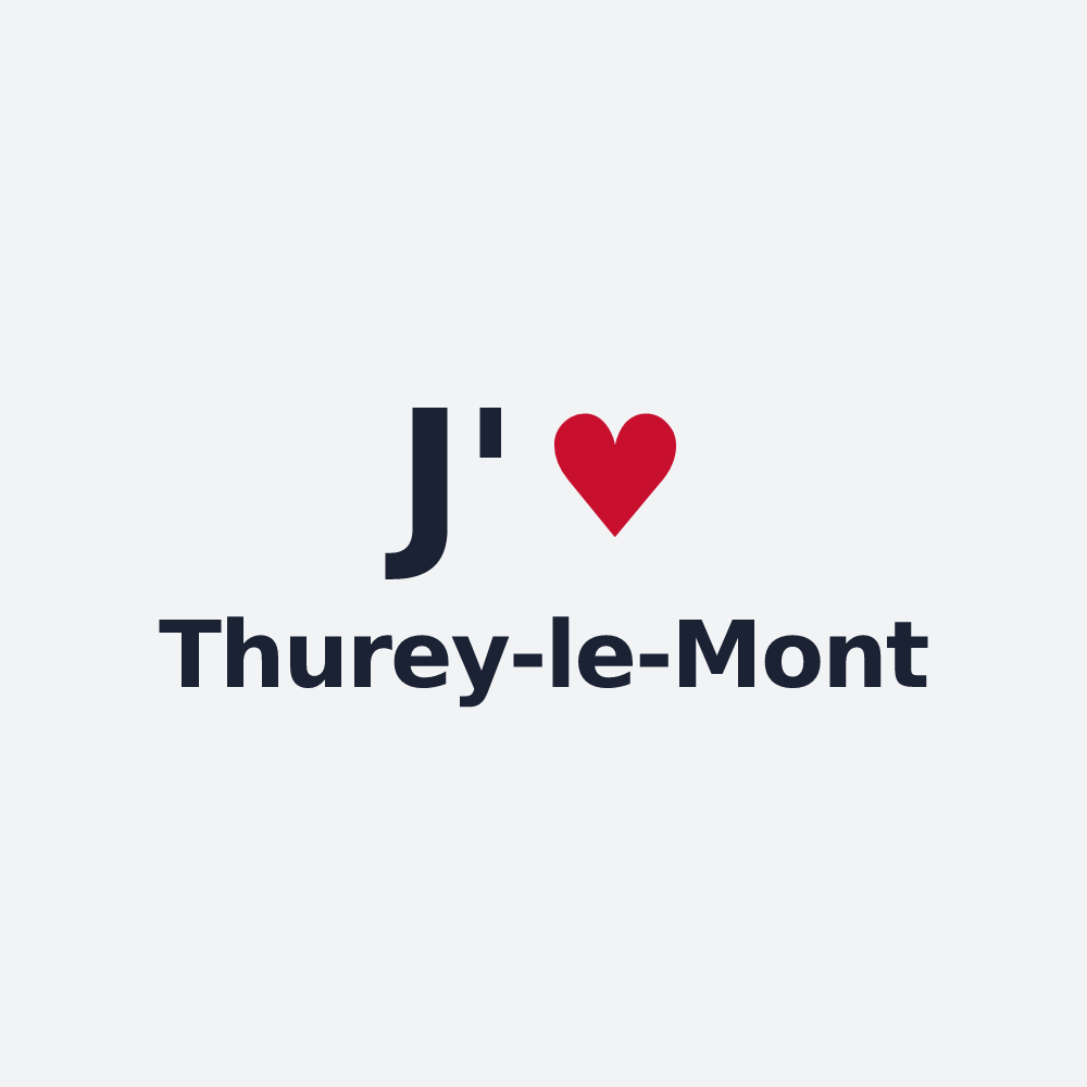 Poster personnalisé Thurey-le-Mont — design J'aime Thurey-le-Mont