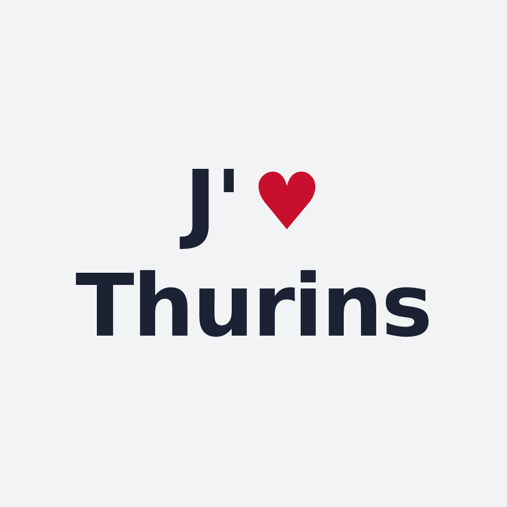 Poster personnalisé Thurins — design J'aime Thurins