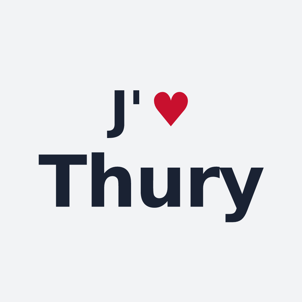 Poster personnalisé Thury — design J'aime Thury