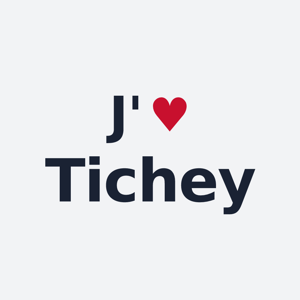 Poster personnalisé Tichey — design J'aime Tichey