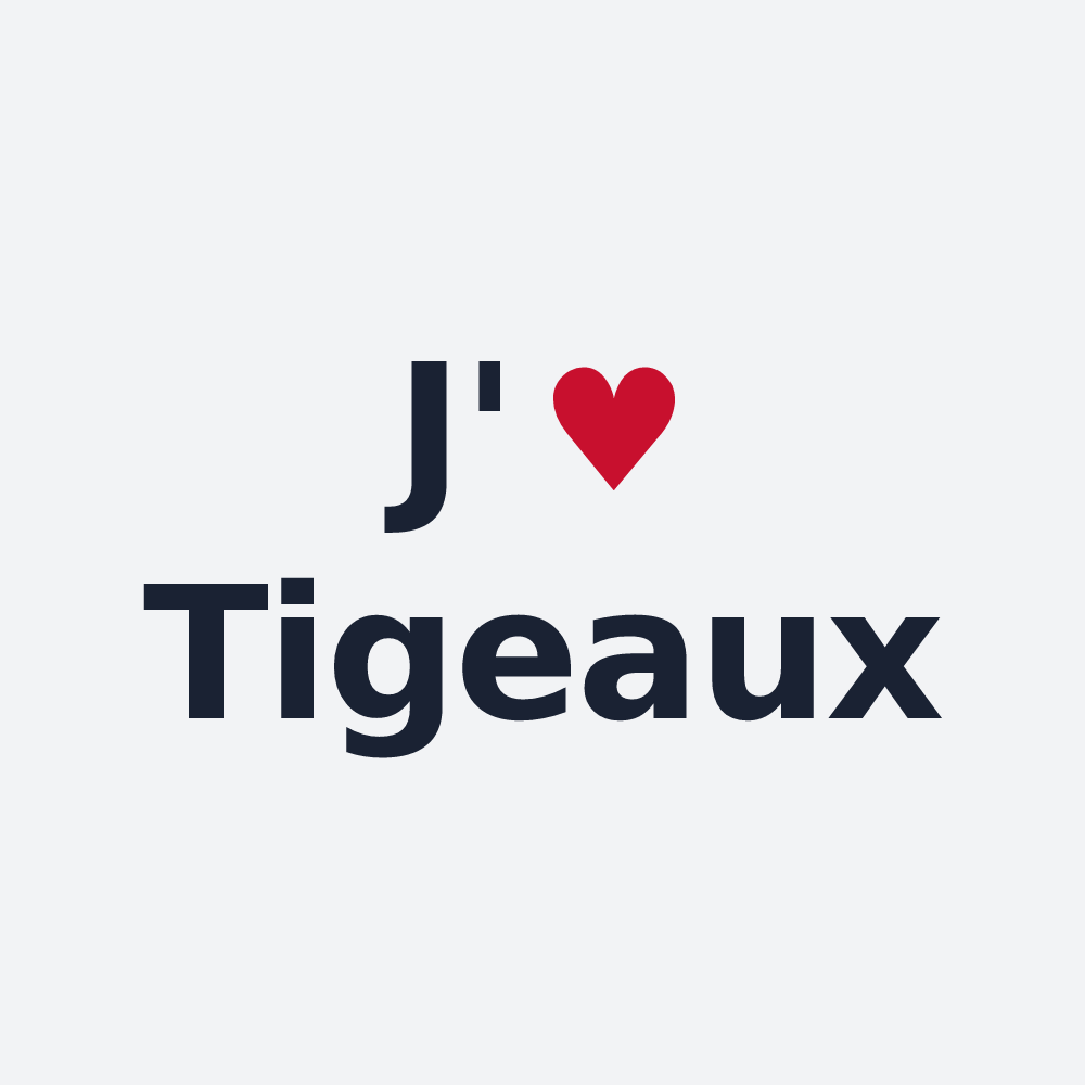 Poster personnalisé Tigeaux — design « J'aime Tigeaux » imprimé sur le poster