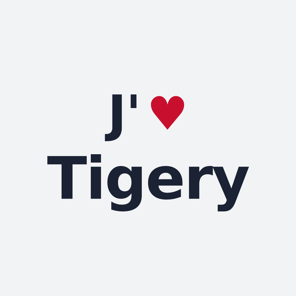 Poster personnalisé Tigery — design J'aime Tigery