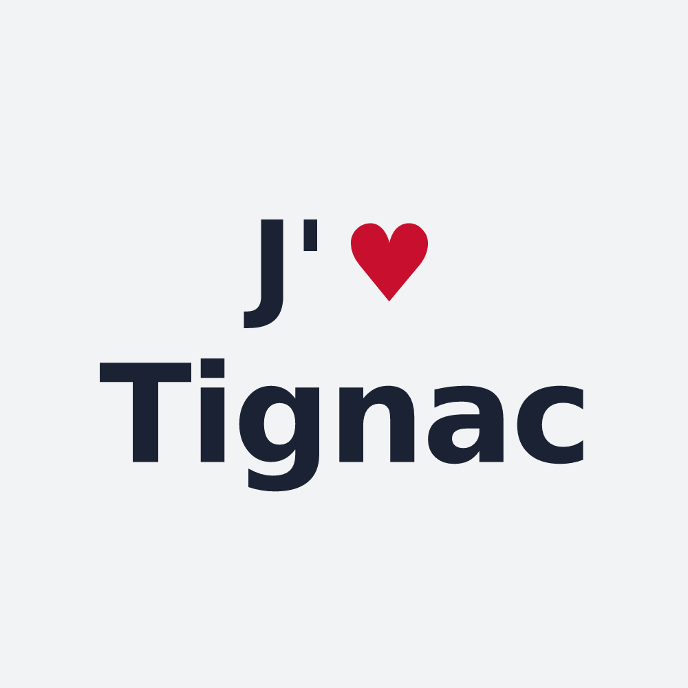 Poster personnalisé Tignac — design J'aime Tignac