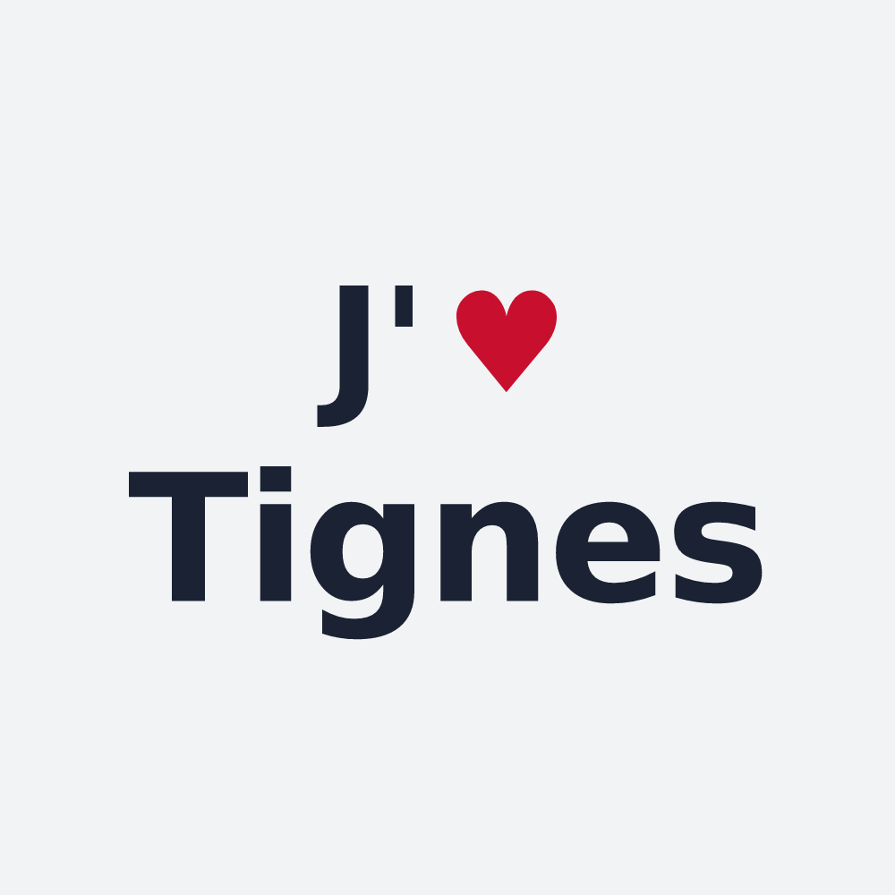 Poster personnalisé Tignes — design J'aime Tignes