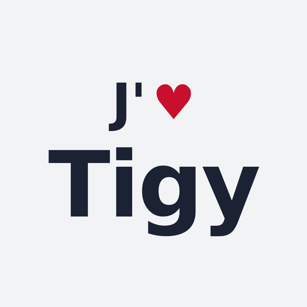 Poster personnalisé Tigy — design J'aime Tigy