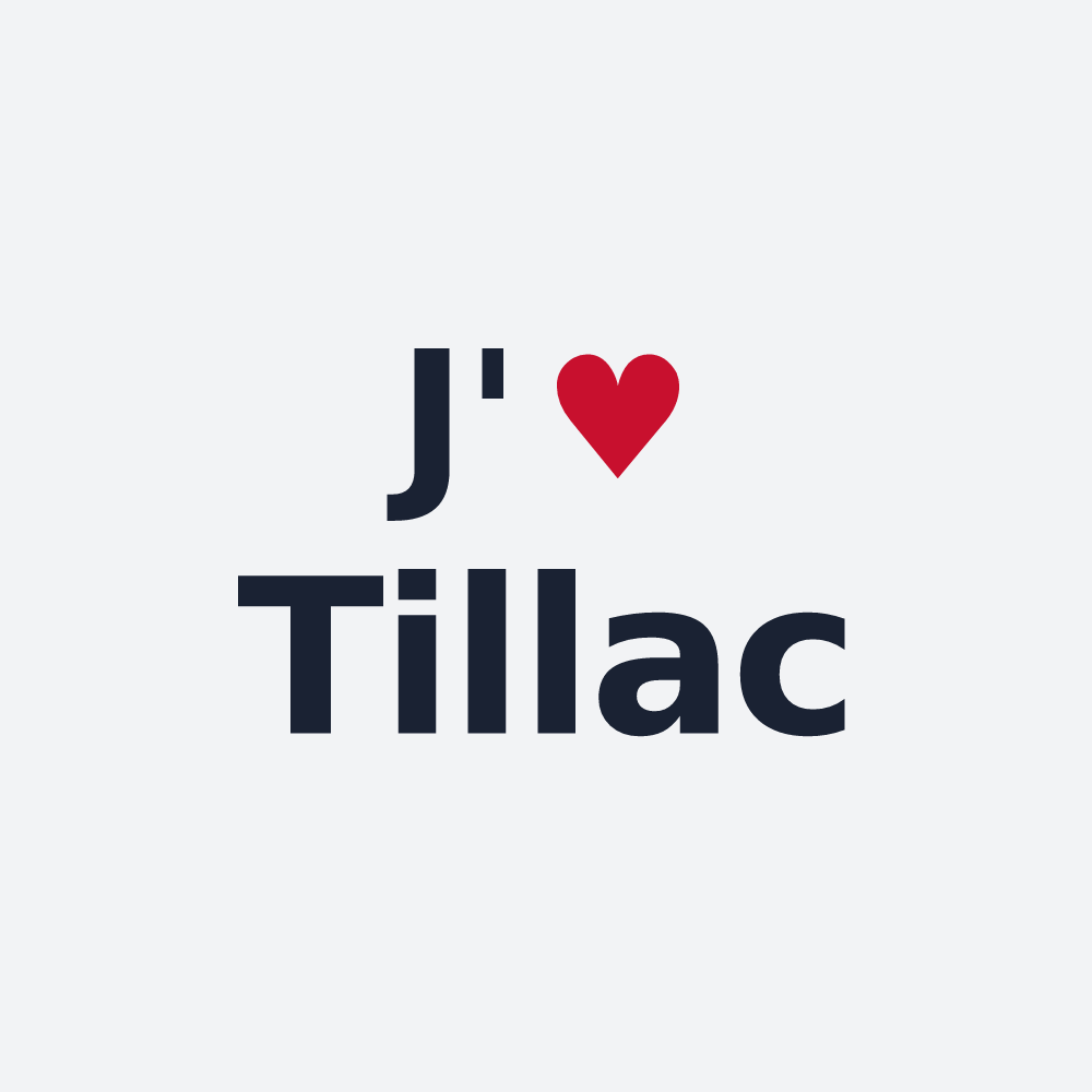 Poster personnalisé Tillac — design J'aime Tillac