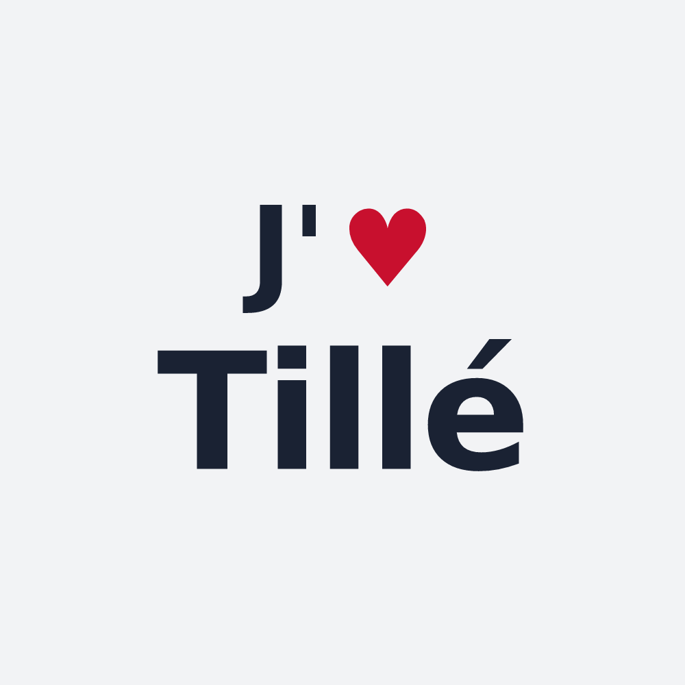 Poster personnalisé Tillé — design « J'aime Tillé » imprimé sur le poster