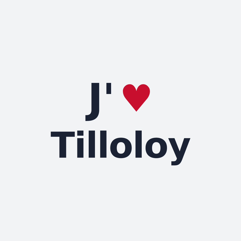 Poster personnalisé Tilloloy — design J'aime Tilloloy