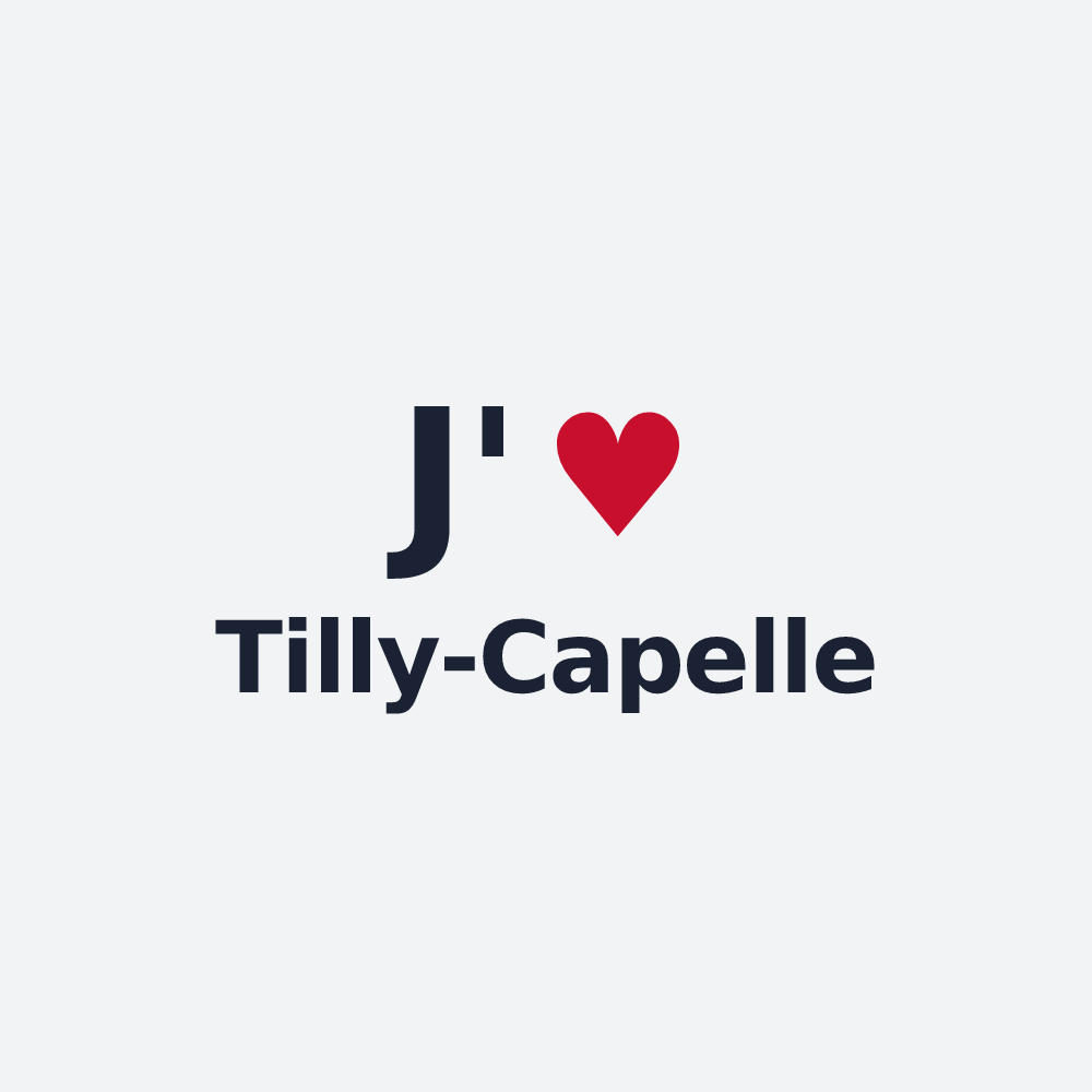 Poster personnalisé Tilly-Capelle — design J'aime Tilly-Capelle