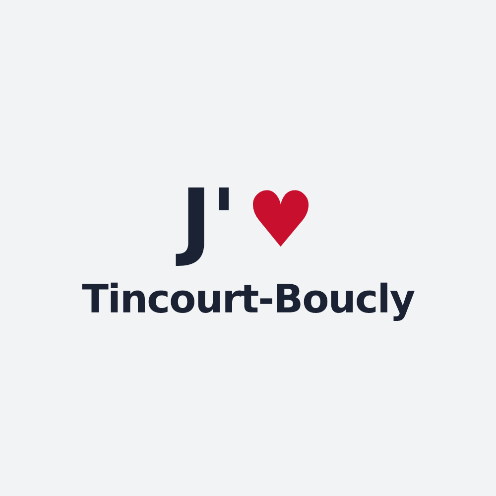 Poster personnalisé Tincourt-Boucly — design J'aime Tincourt-Boucly
