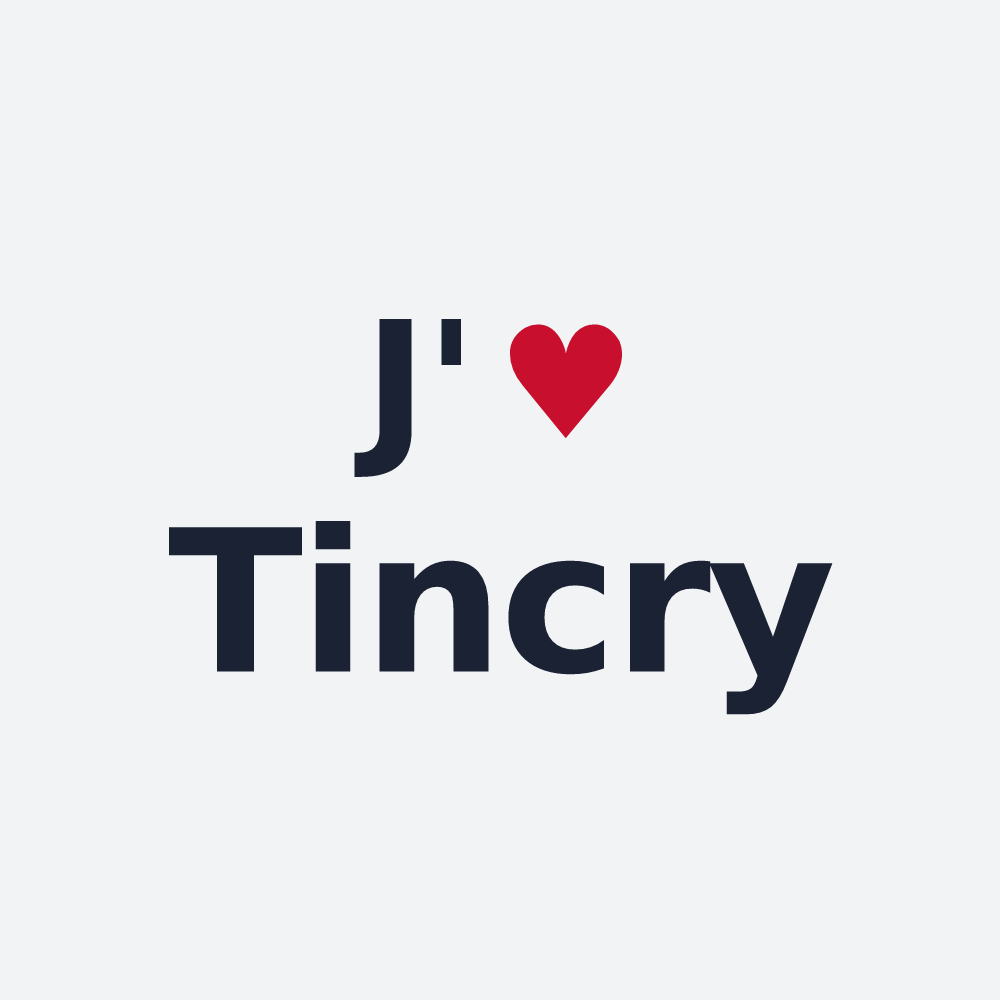 Poster personnalisé Tincry — design J'aime Tincry