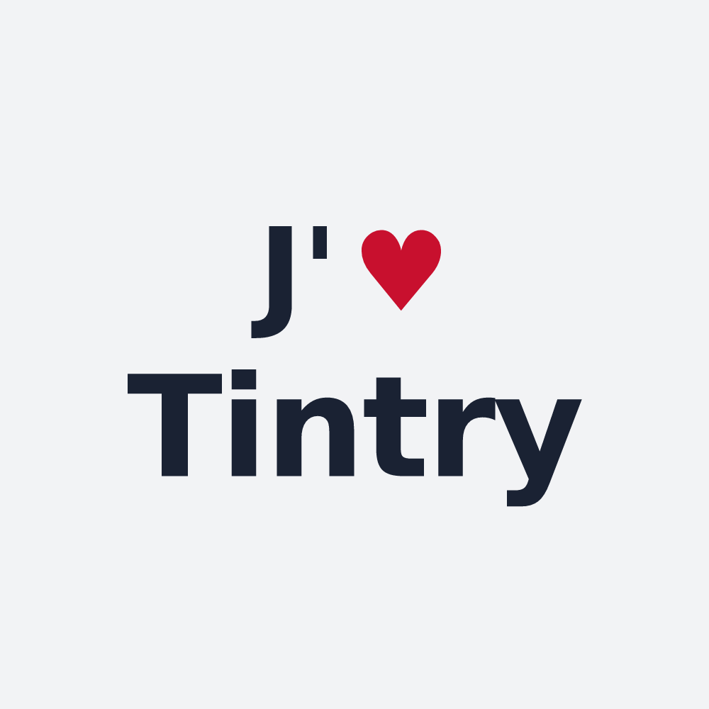 Poster personnalisé Tintry — design J'aime Tintry