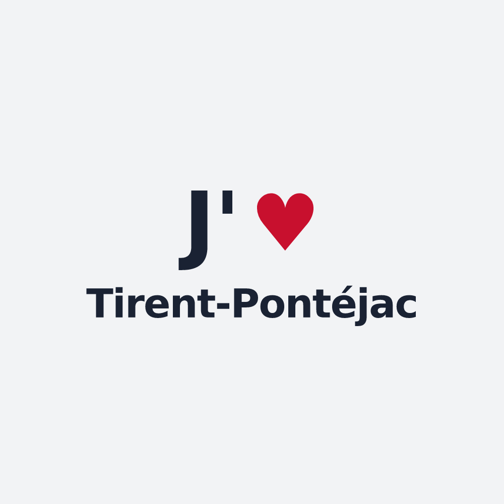 Poster personnalisé Tirent-Pontéjac — design J'aime Tirent-Pontéjac