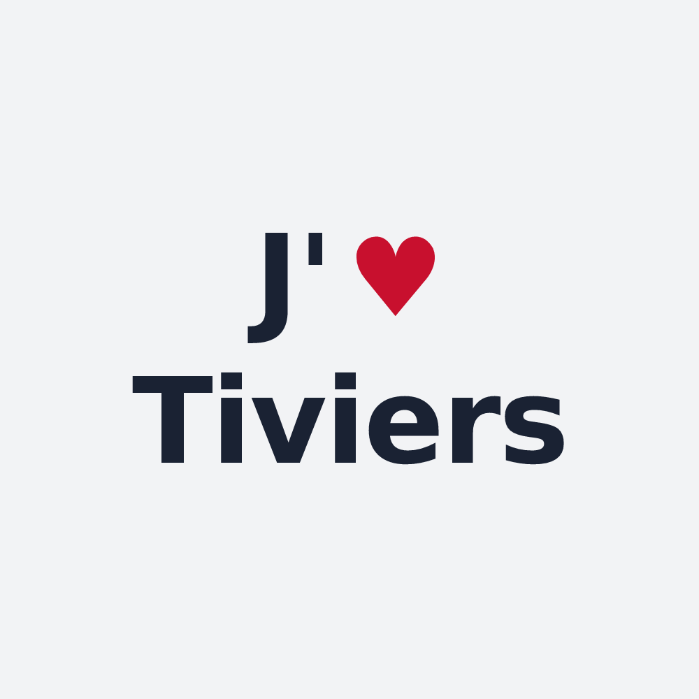 Poster personnalisé Tiviers — design J'aime Tiviers