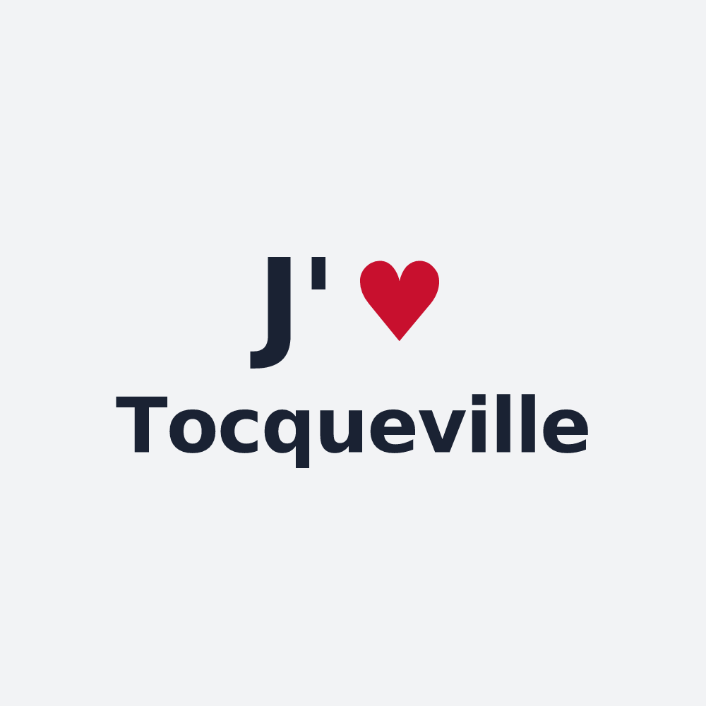 Poster personnalisé Tocqueville — design J'aime Tocqueville