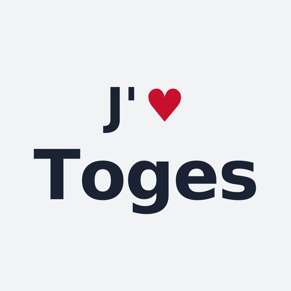Poster personnalisé Toges — design J'aime Toges