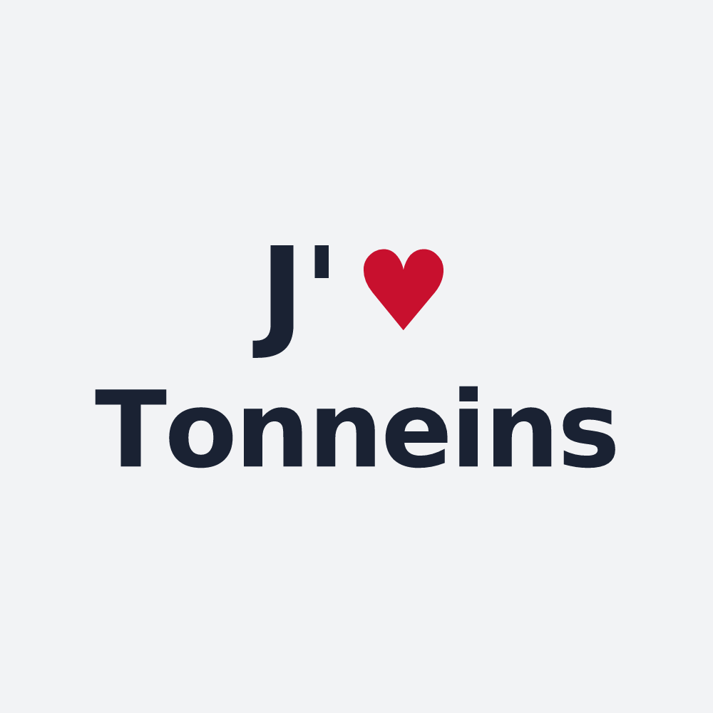 Poster personnalisé Tonneins — design J'aime Tonneins