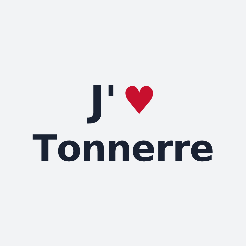 Poster personnalisé Tonnerre — design J'aime Tonnerre