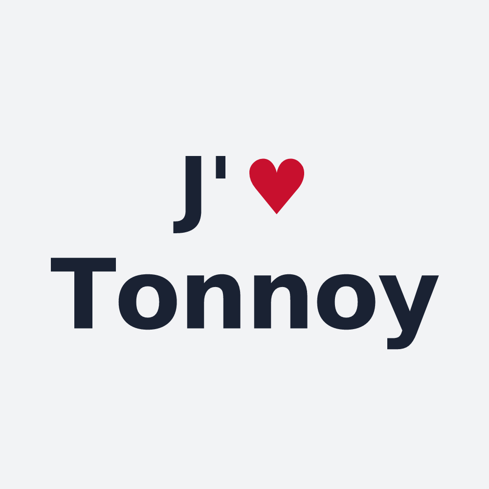 Poster personnalisé Tonnoy — design J'aime Tonnoy