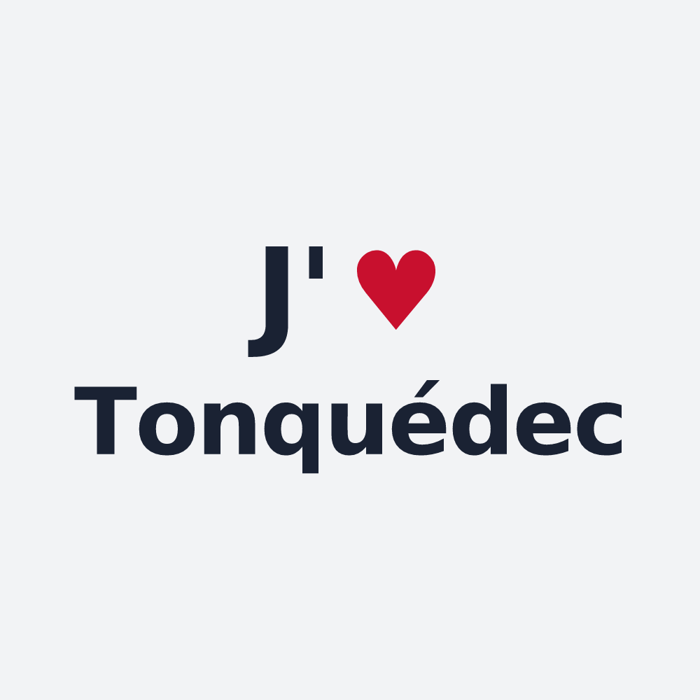 Poster personnalisé Tonquédec — design J'aime Tonquédec