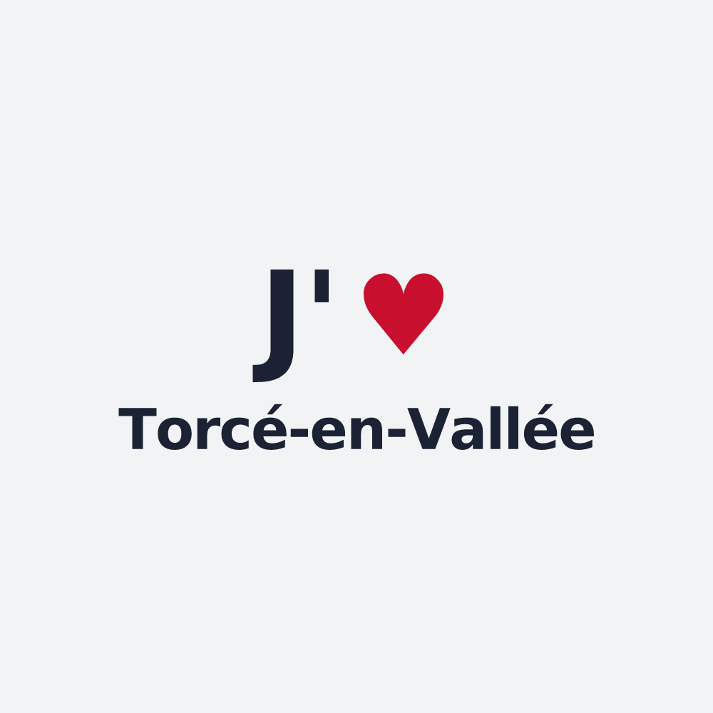 Poster personnalisé Torcé-en-Vallée — design J'aime Torcé-en-Vallée