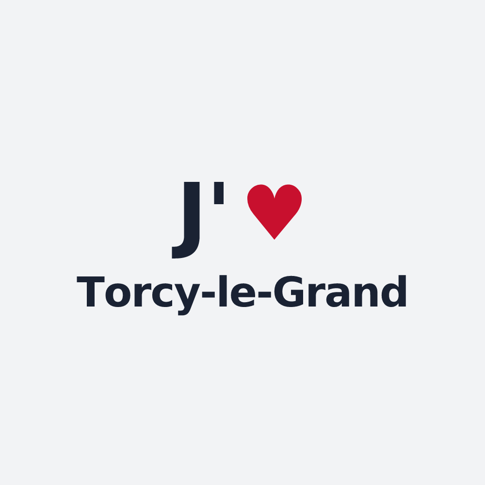 Poster personnalisé Torcy-le-Grand — design J'aime Torcy-le-Grand