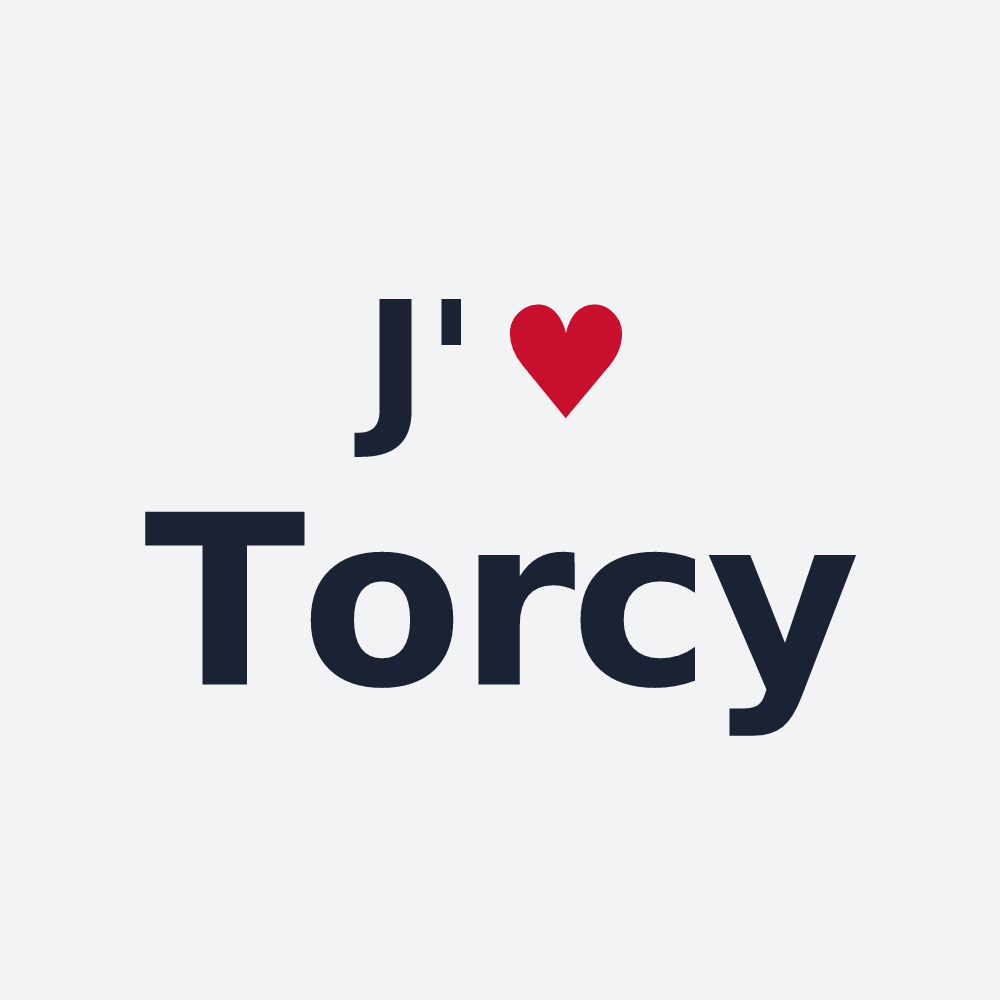 Poster personnalisé Torcy — design J'aime Torcy