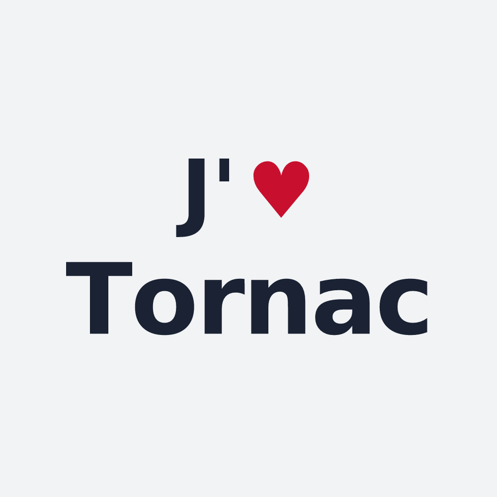 Poster personnalisé Tornac — design J'aime Tornac