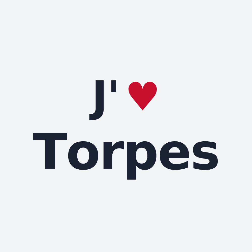Poster personnalisé Torpes — design J'aime Torpes