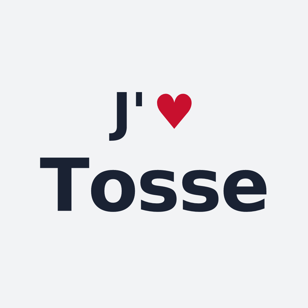 Poster personnalisé Tosse — design « J'aime Tosse » imprimé sur le poster