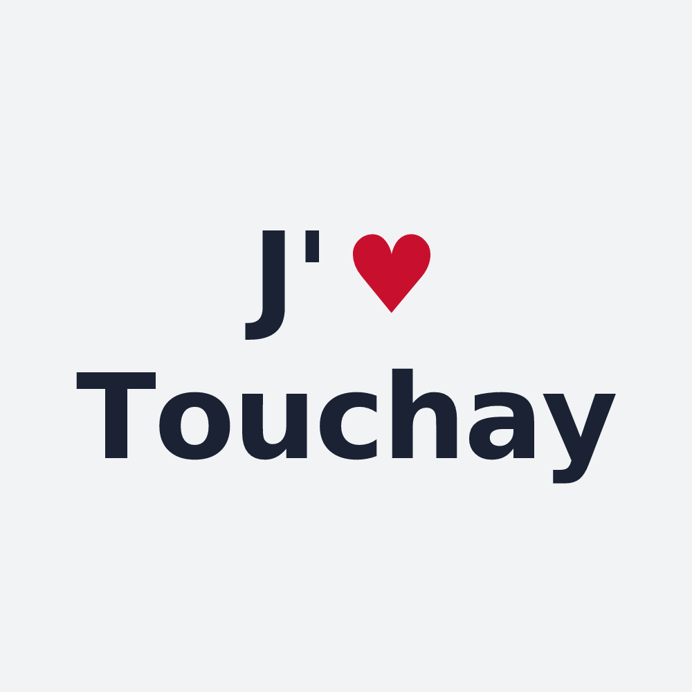 Poster personnalisé Touchay — design J'aime Touchay