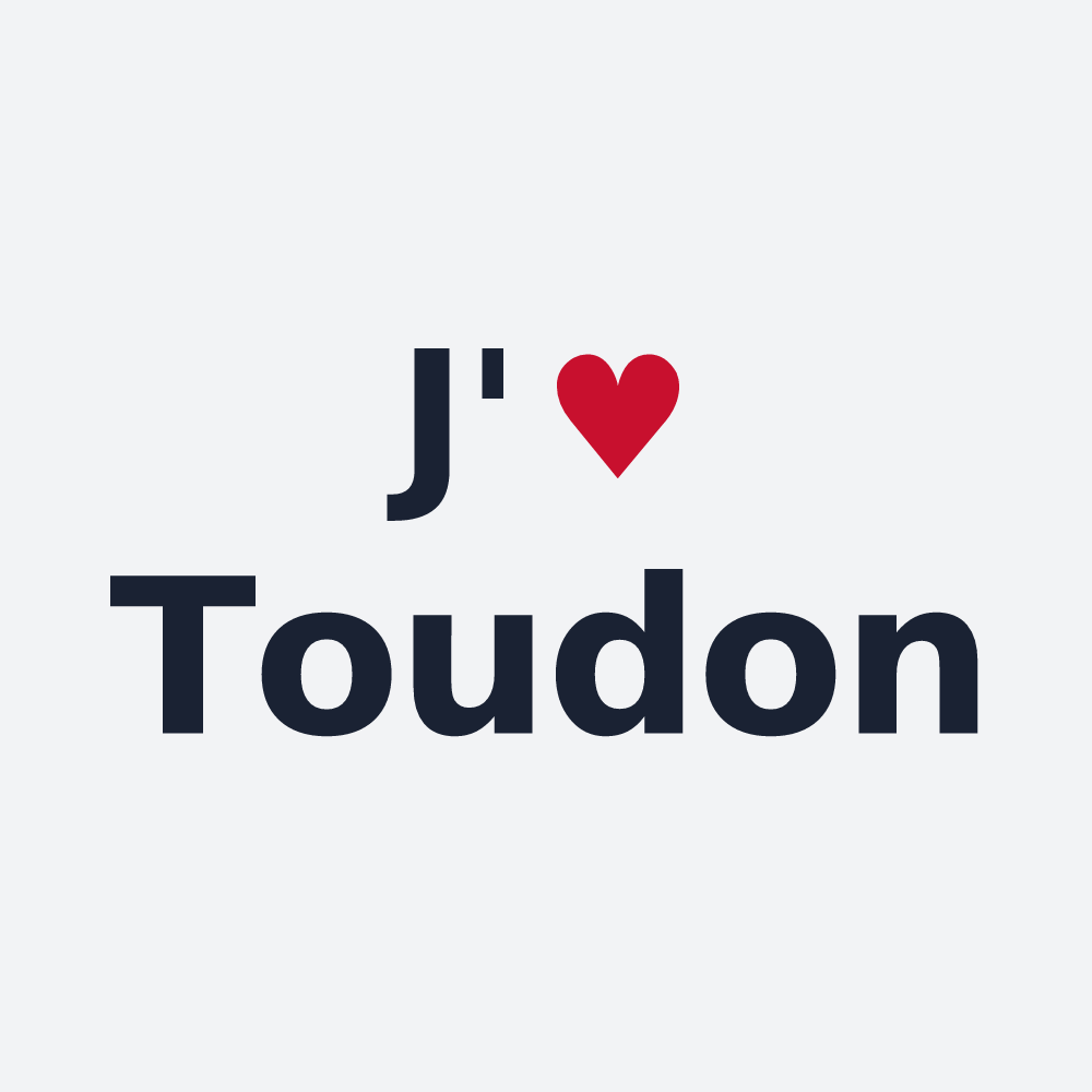 Poster personnalisé Toudon — design J'aime Toudon