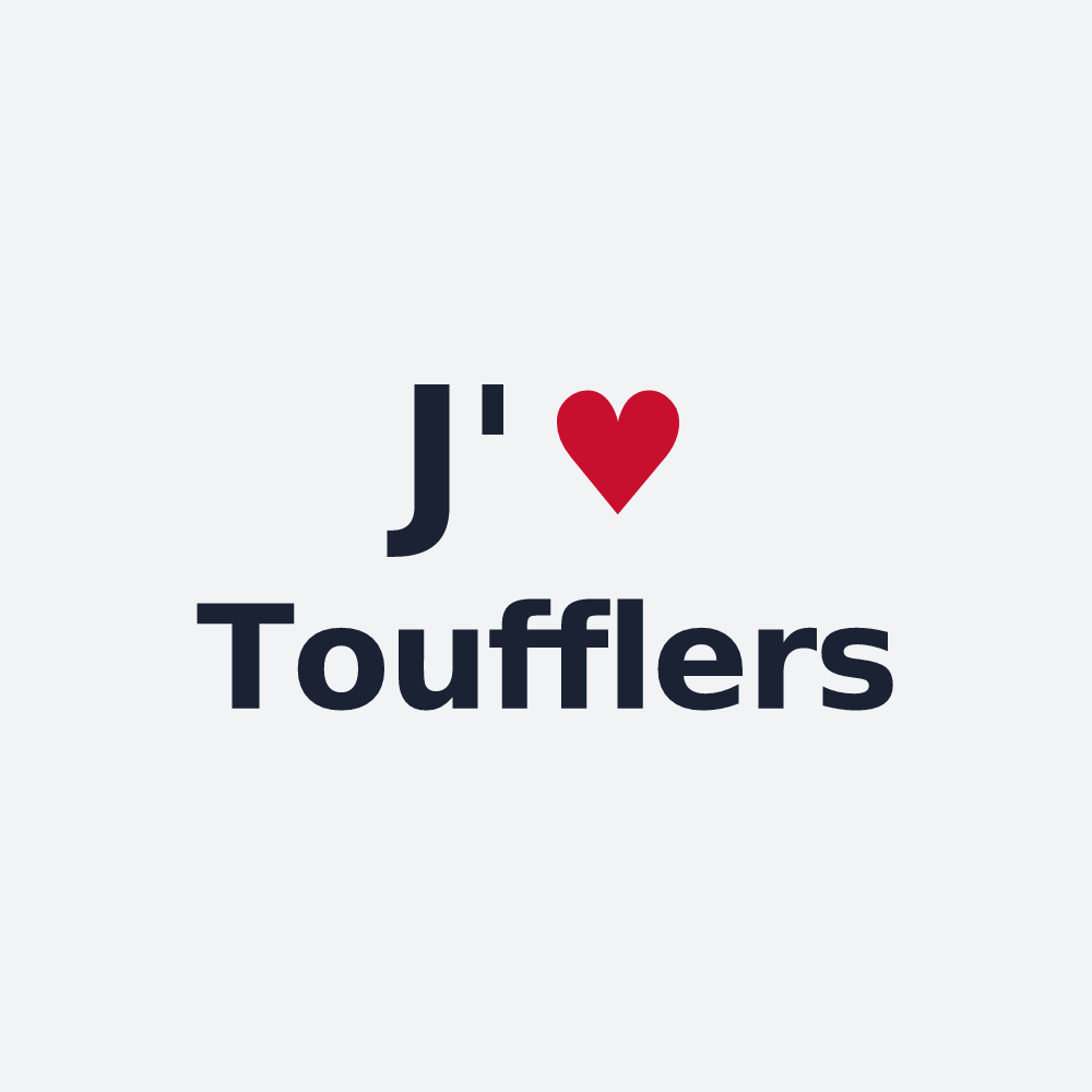 Poster personnalisé Toufflers — design J'aime Toufflers