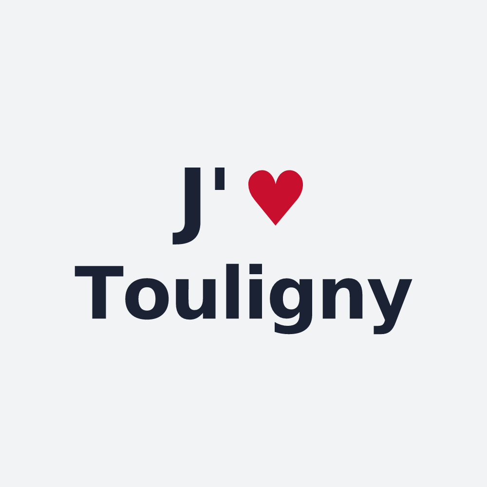 Poster personnalisé Touligny — design « J'aime Touligny » imprimé sur le poster