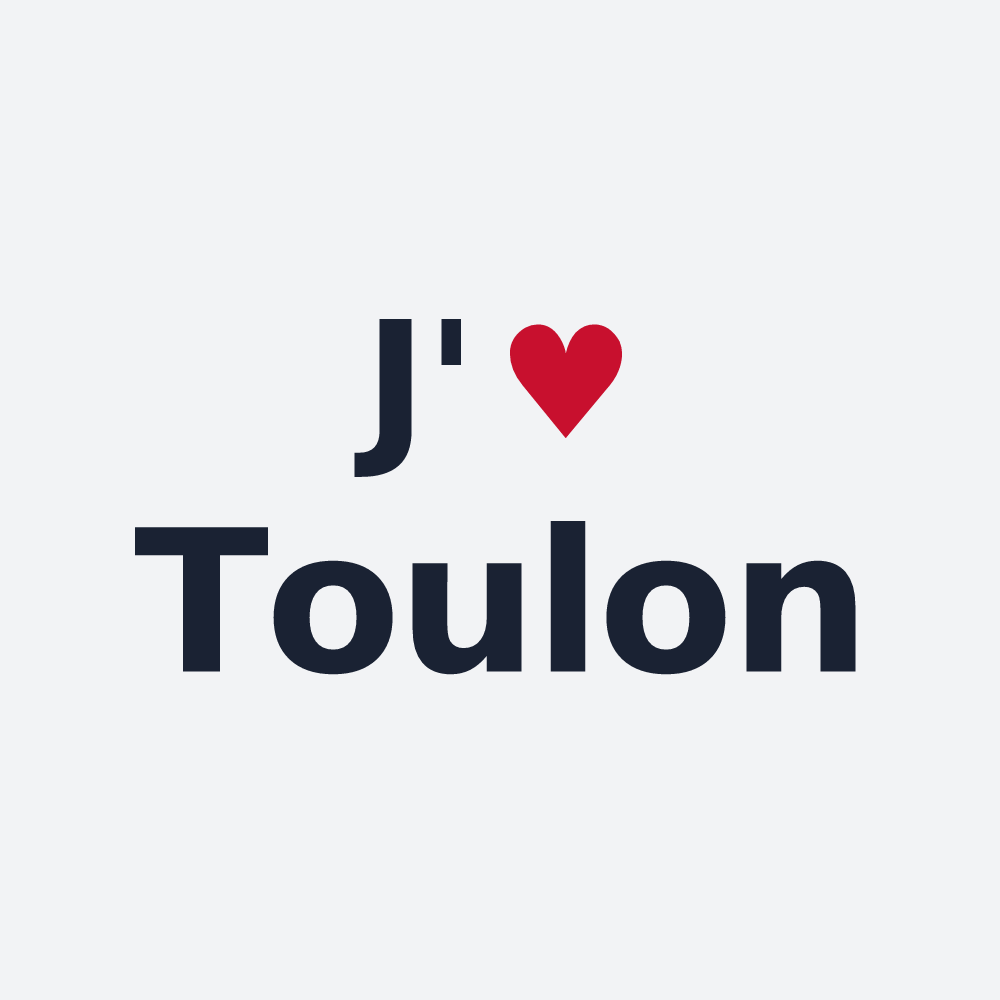 Poster personnalisé Toulon — design J'aime Toulon