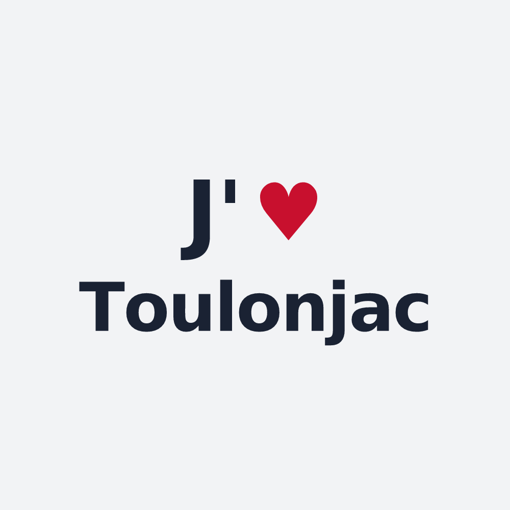 Poster personnalisé Toulonjac — design J'aime Toulonjac