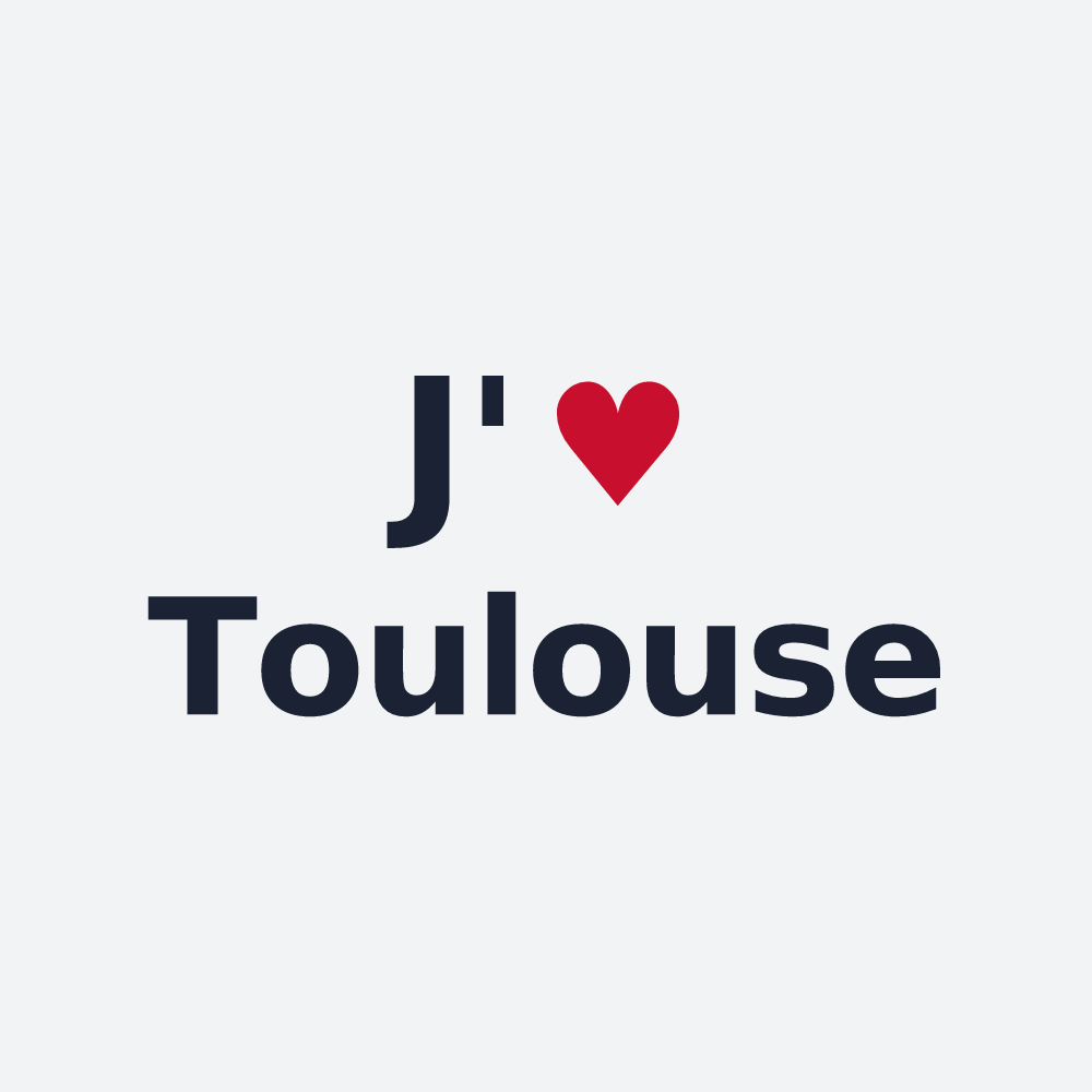 Poster personnalisé Toulouse — design J'aime Toulouse