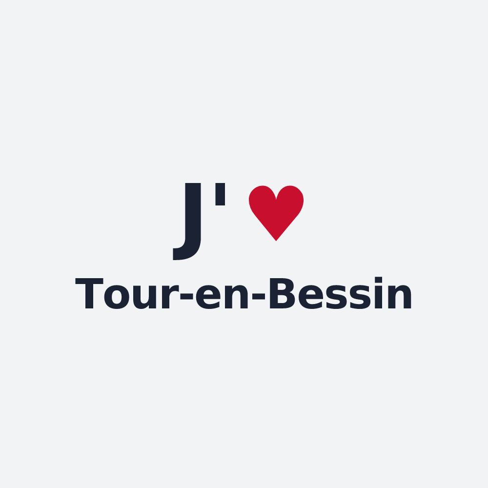 Poster personnalisé Tour-en-Bessin — design J'aime Tour-en-Bessin
