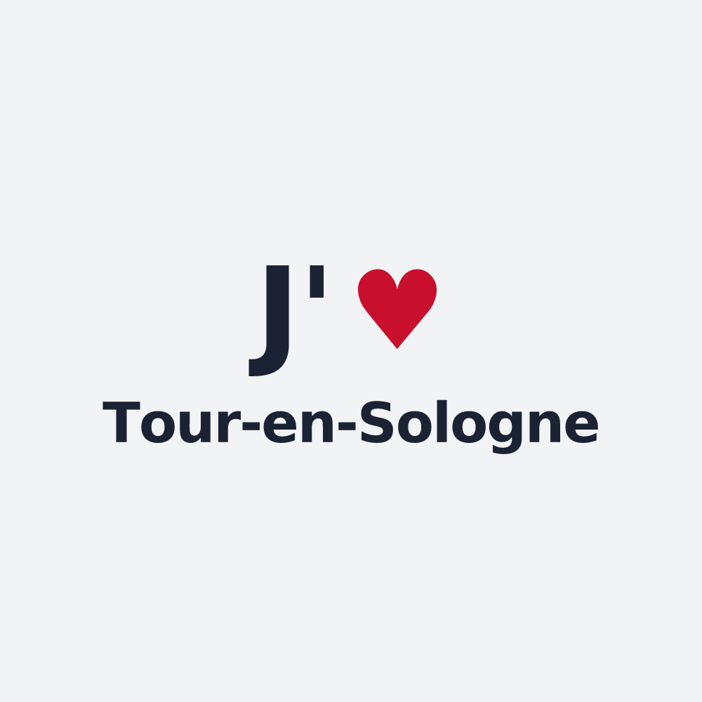 Poster personnalisé Tour-en-Sologne — design J'aime Tour-en-Sologne