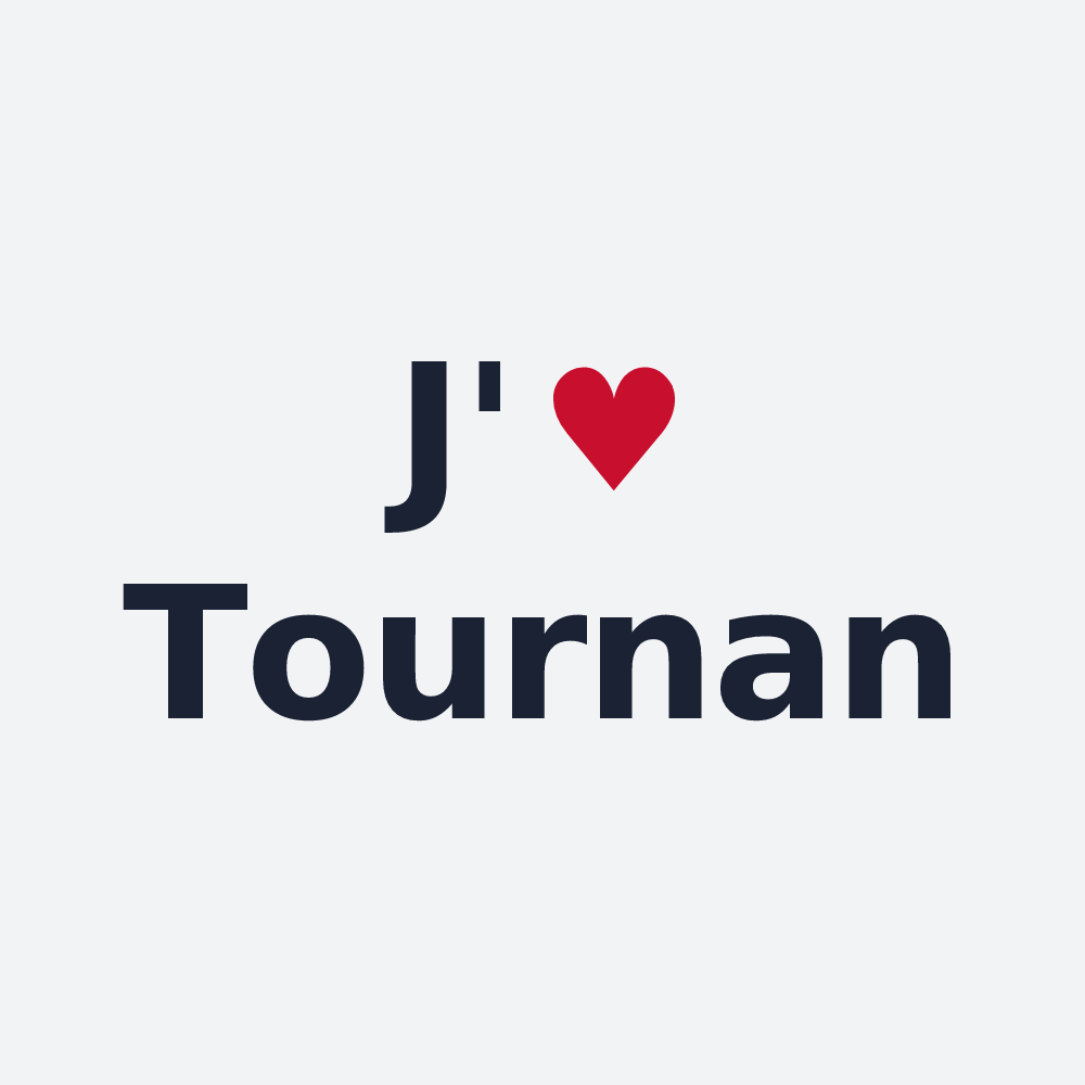 Poster personnalisé Tournan — design « J'aime Tournan » imprimé sur le poster