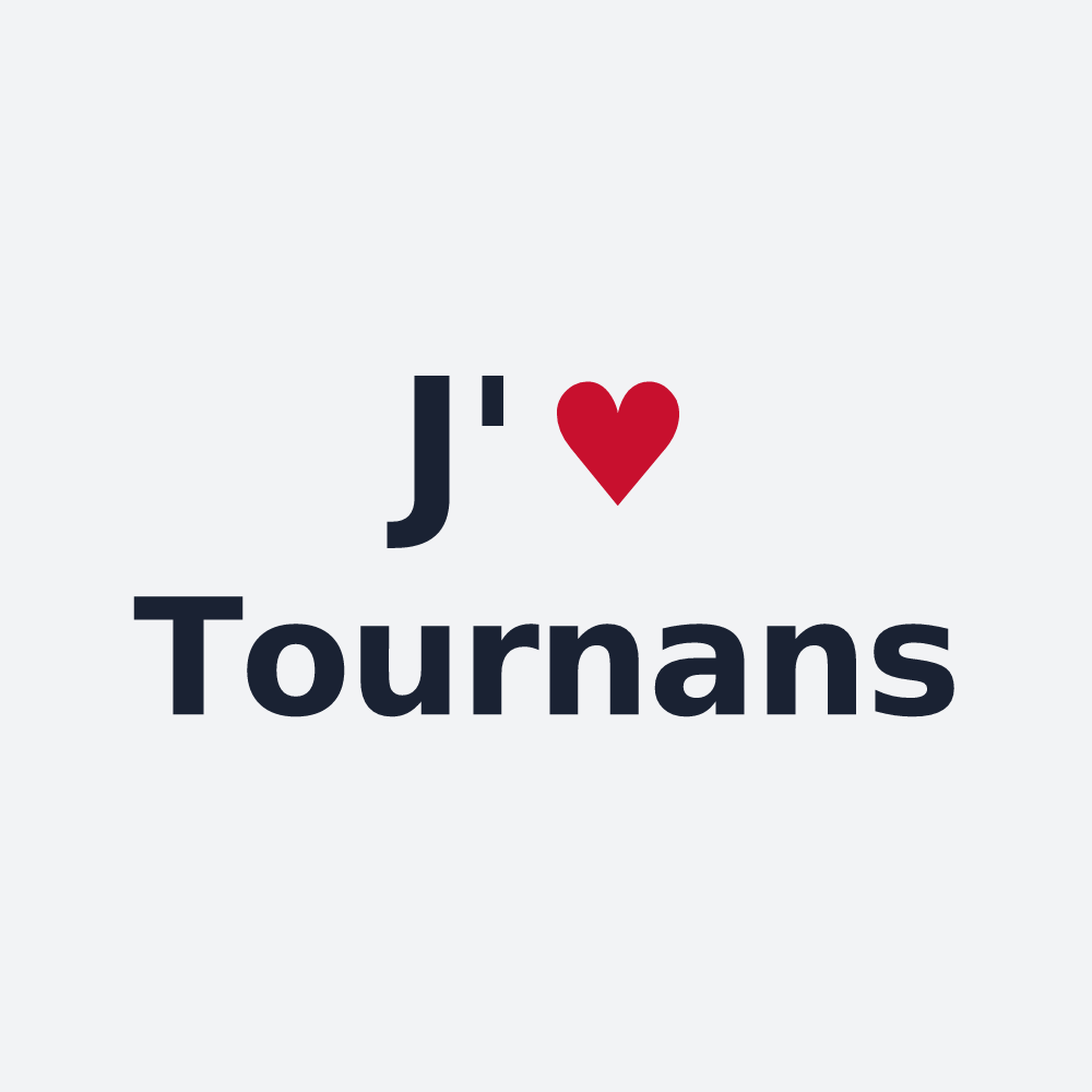 Poster personnalisé Tournans — design « J'aime Tournans » imprimé sur le poster