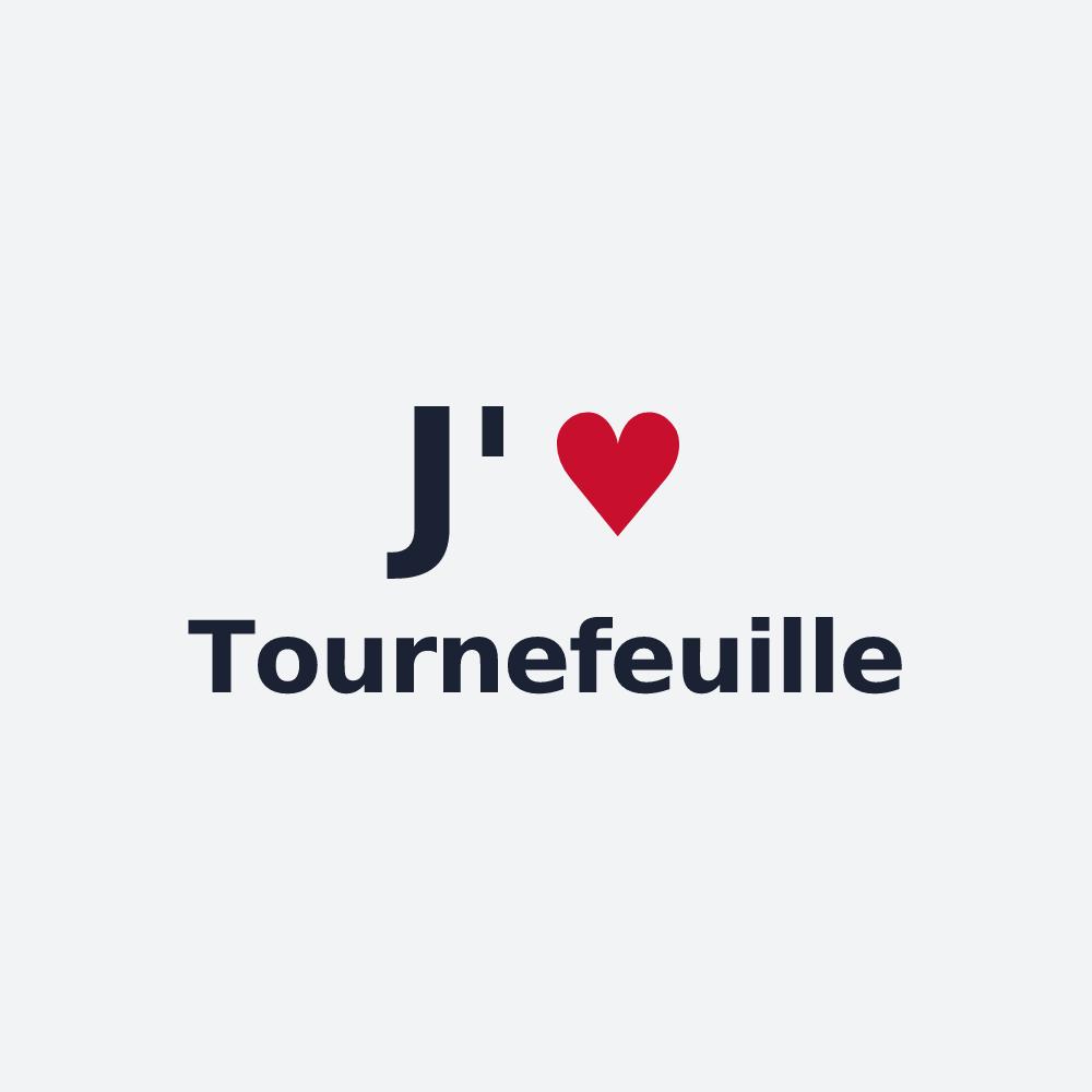 Poster personnalisé Tournefeuille — design J'aime Tournefeuille