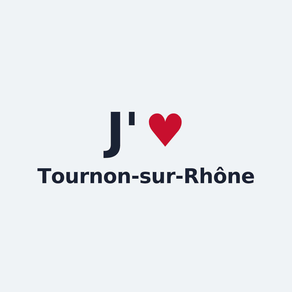 Poster personnalisé Tournon-sur-Rhône — design J'aime Tournon-sur-Rhône