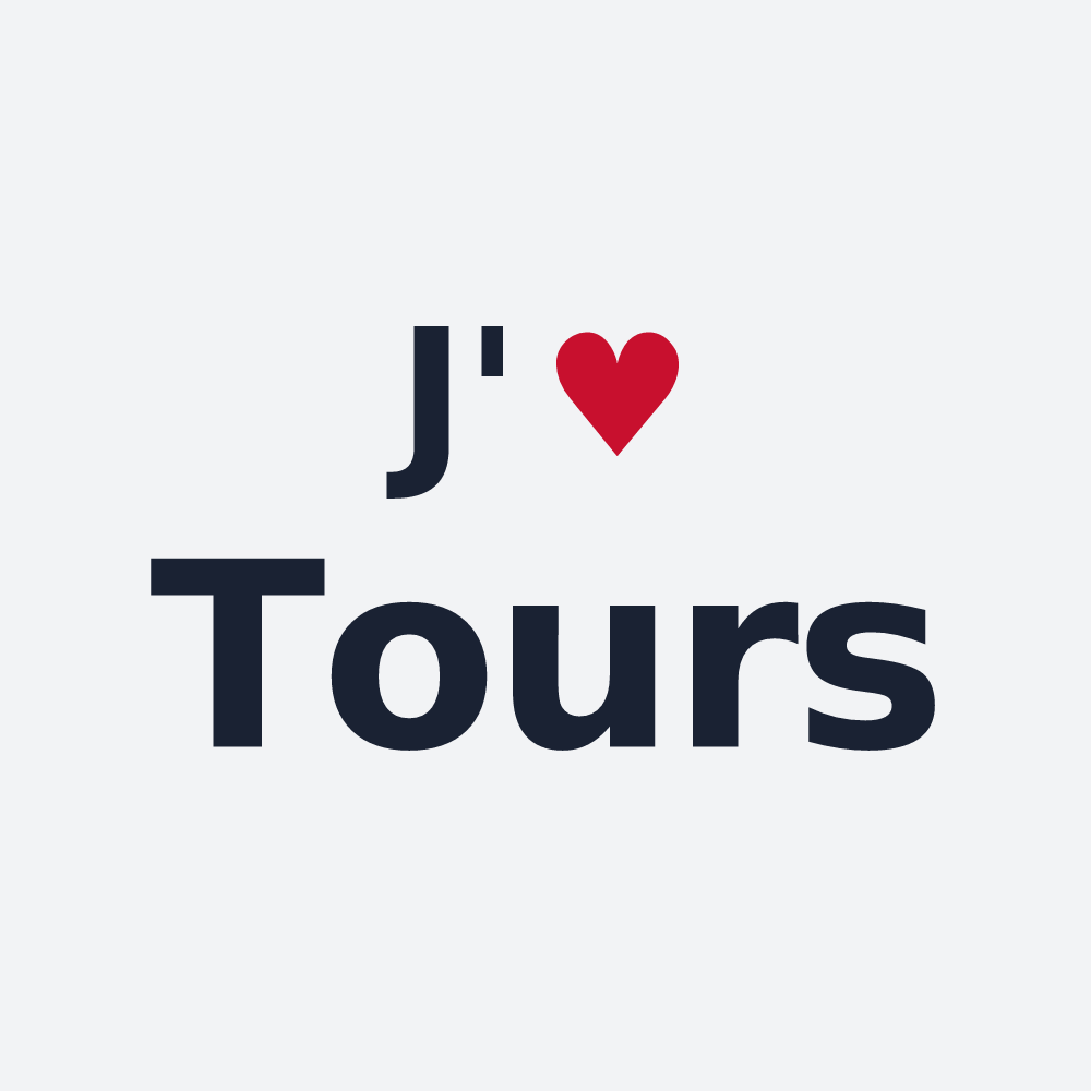 Poster personnalisé Tours — design J'aime Tours