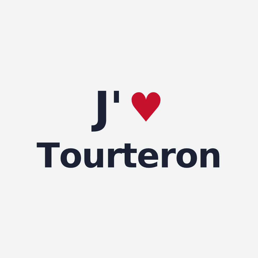 Poster personnalisé Tourteron — design J'aime Tourteron