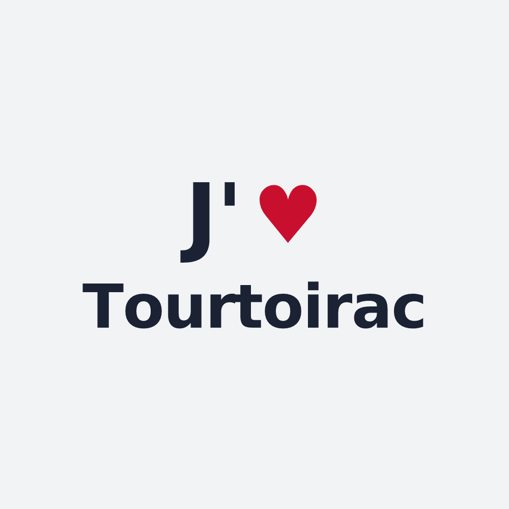 Poster personnalisé Tourtoirac — design J'aime Tourtoirac