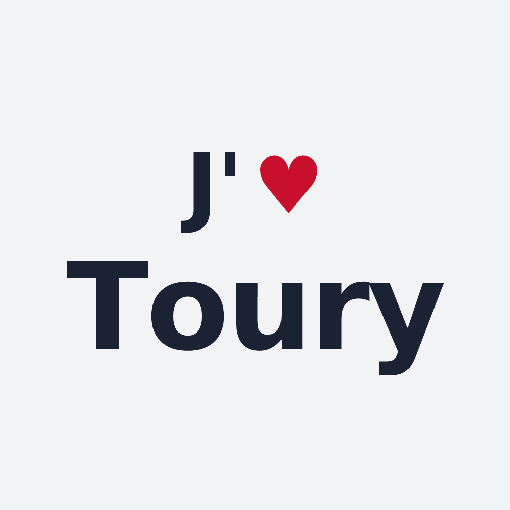Poster personnalisé Toury — design « J'aime Toury » imprimé sur le poster