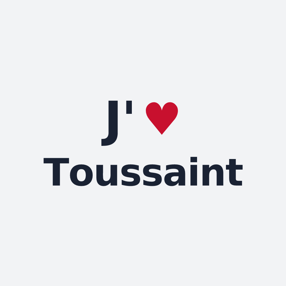 Poster personnalisé Toussaint — design J'aime Toussaint