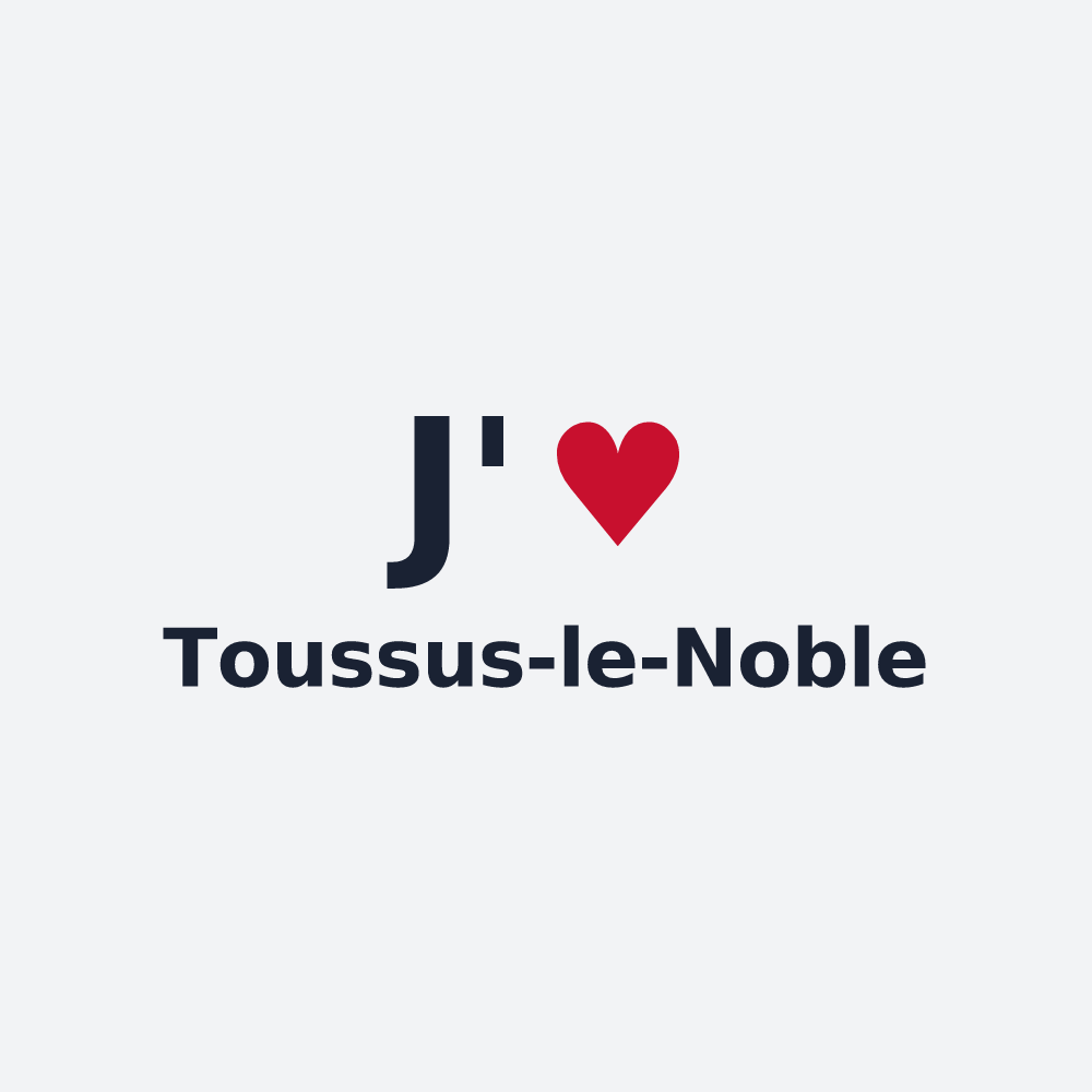 Poster personnalisé Toussus-le-Noble — design J'aime Toussus-le-Noble
