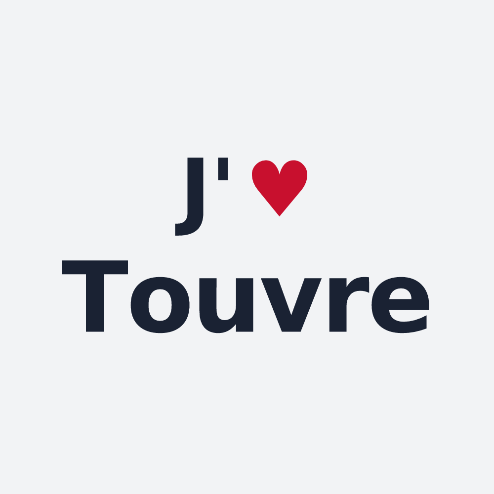 Poster personnalisé Touvre — design « J'aime Touvre » imprimé sur le poster